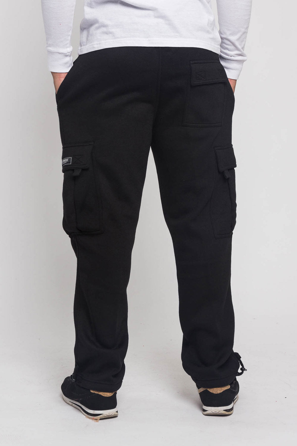 Victorious Men's Solid Fleece Heavyweight Cargo Sweat Pants