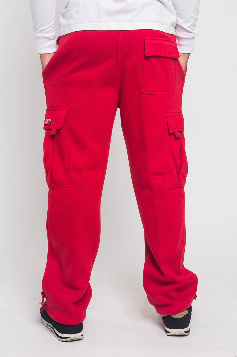 Victorious Men's Solid Fleece Heavyweight Cargo Sweat Pants