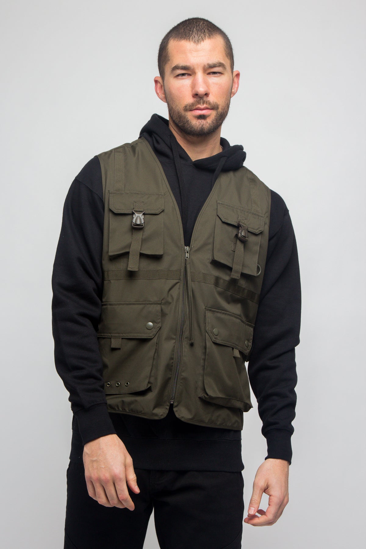 Utility Buckled Pocket Vest