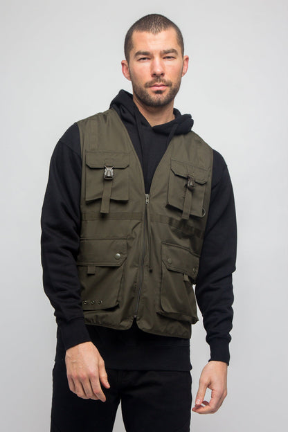 Utility Buckled Pocket Vest