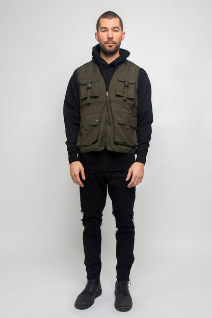 Utility Buckled Pocket Vest