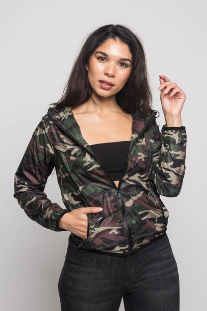 Camo Windbreaker Jacket