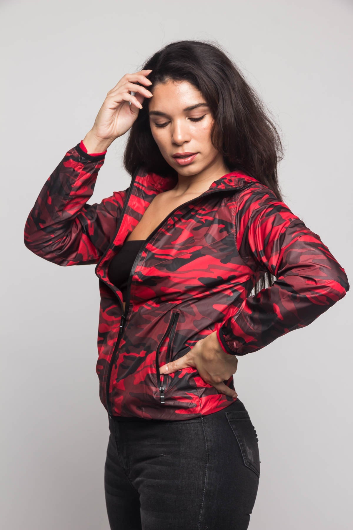Camo Windbreaker Jacket