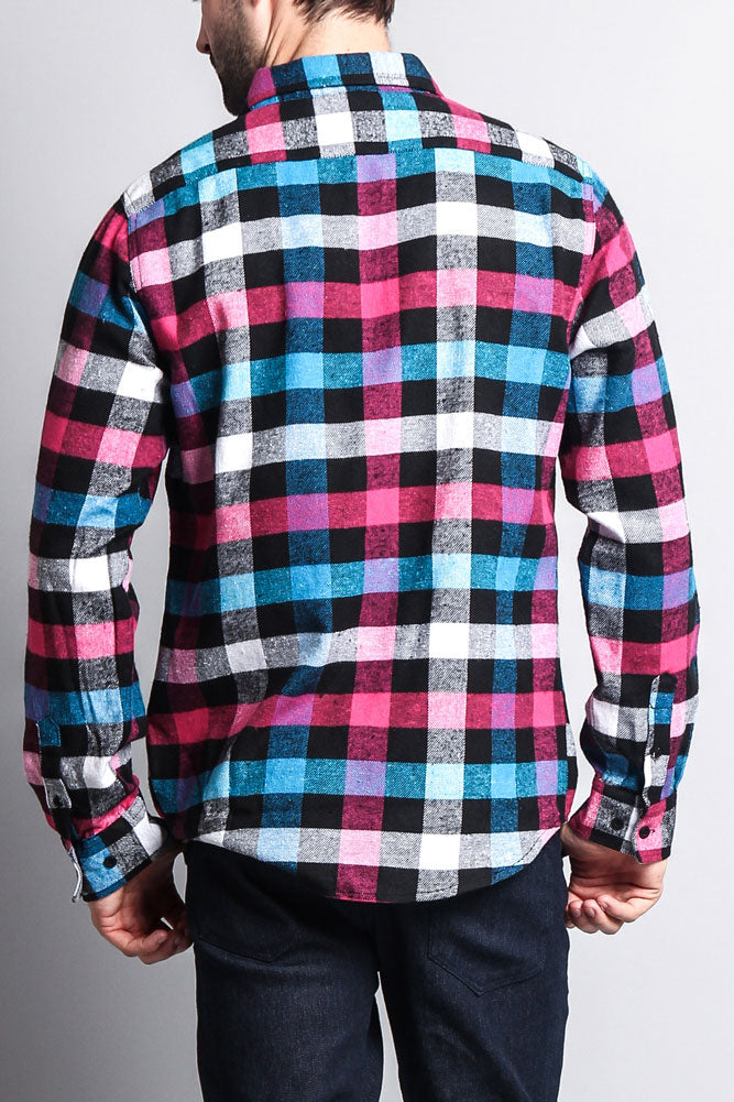 Men's Long Sleeve Woven Flannel Shirt