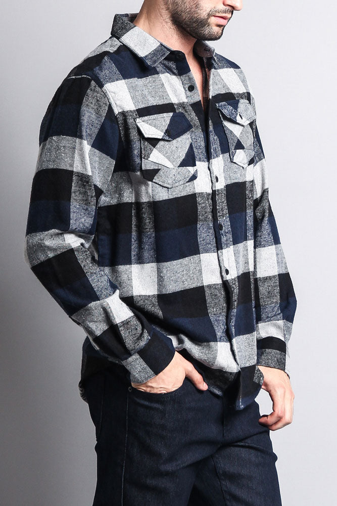 Men's Long Sleeve Woven Flannel Shirt