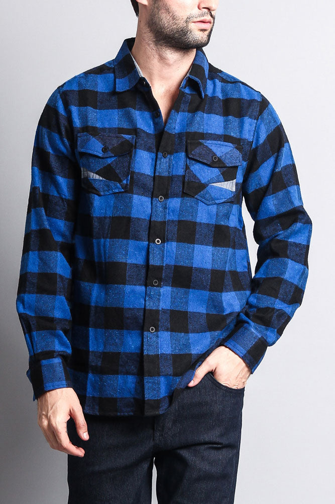 Men's Long Sleeve Woven Flannel Shirt
