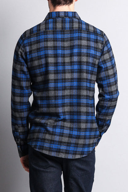 Men's Long Sleeve Woven Flannel Shirt