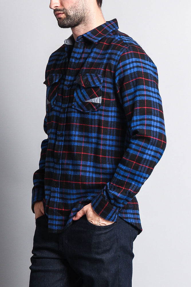 Men's Long Sleeve Woven Flannel Shirt