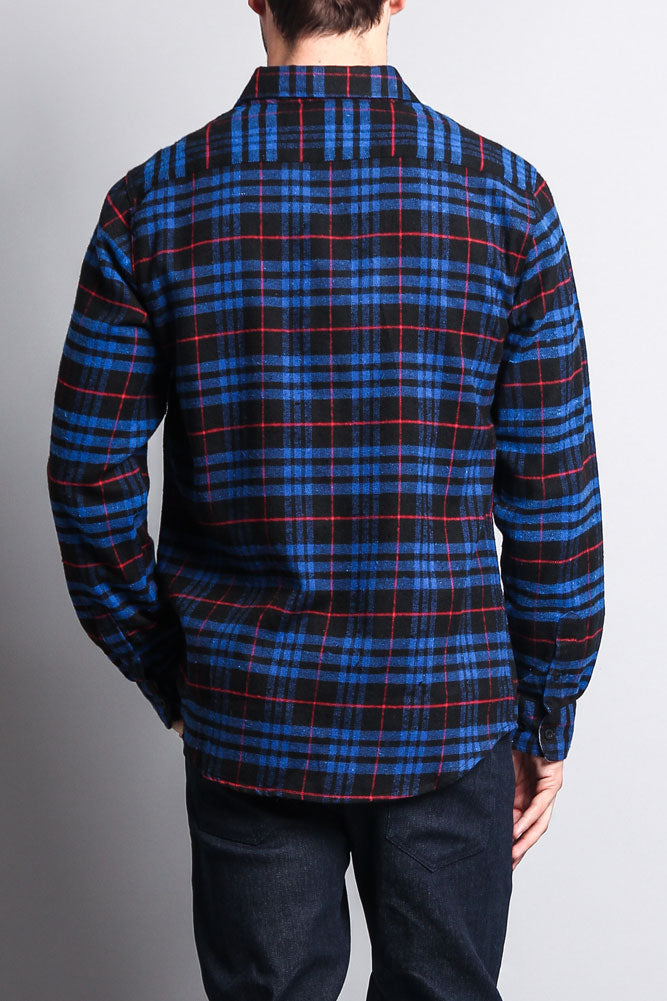 Men's Long Sleeve Woven Flannel Shirt