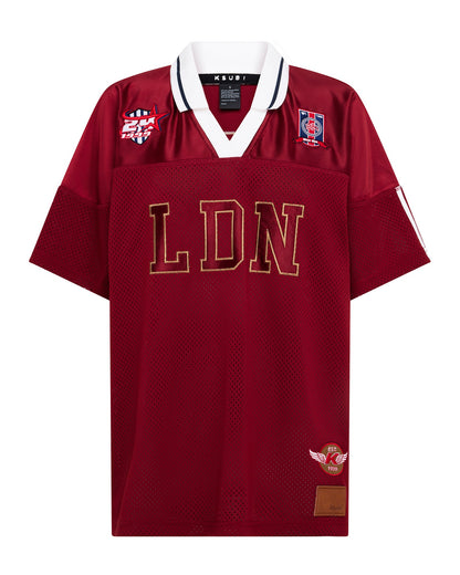 LDN BOYFRIEND SS JERSEY GARNET