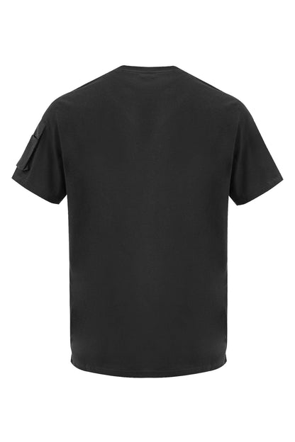 Men's Essential Sleeve Zipper Pocket Cotton T-Shirt