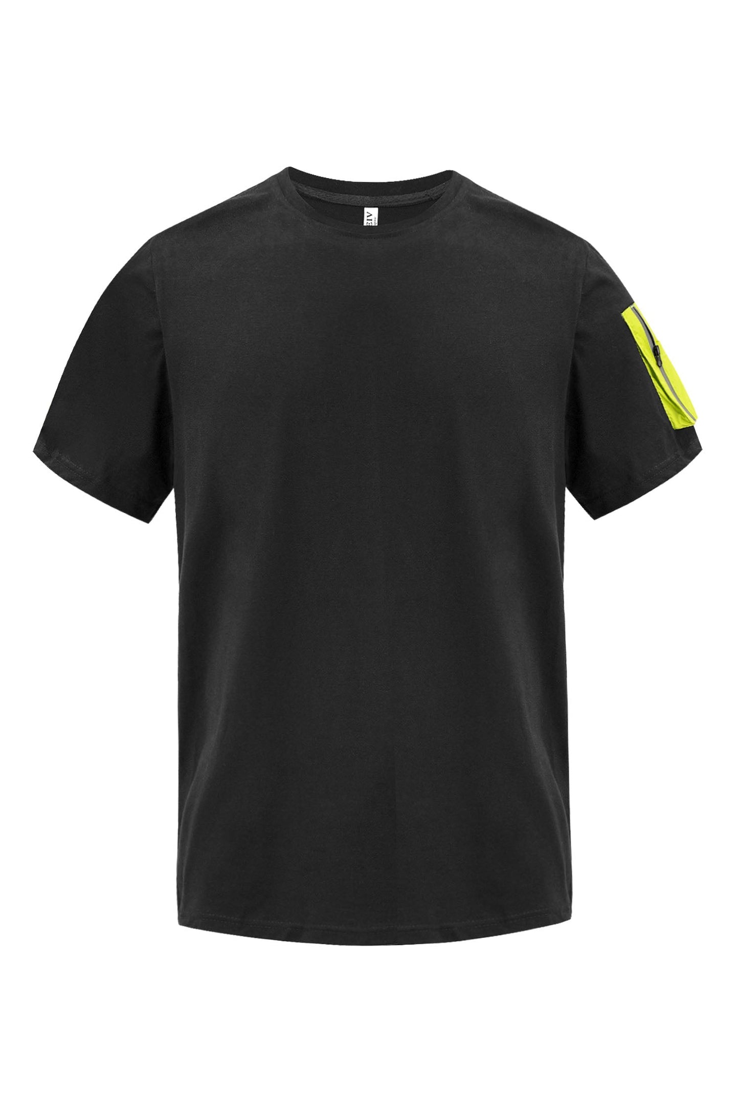 Men's Essential Sleeve Zipper Pocket Cotton T-Shirt