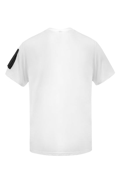 Men's Essential Sleeve Zipper Pocket Cotton T-Shirt