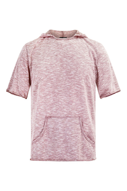 Men's Lightweight Marbled Short Sleeve Hoodie