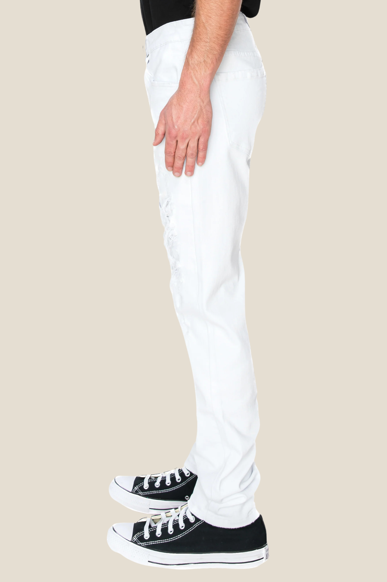 Faded Ripped Repair Denim Jeans