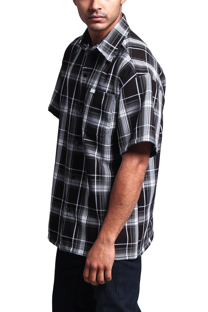Western Casual Plaid Short Sleeve Button Up Shirt