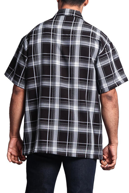 Western Casual Plaid Short Sleeve Button Up Shirt