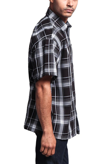 Western Casual Plaid Short Sleeve Button Up Shirt
