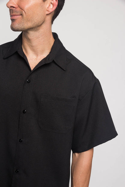 Western Casual Solid Short Sleeve Button Up Shirt
