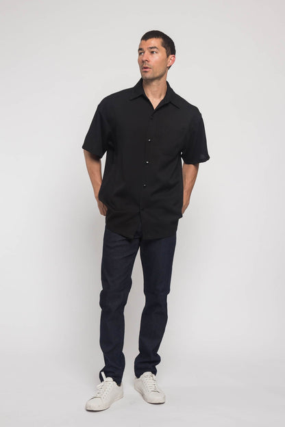 Western Casual Solid Short Sleeve Button Up Shirt