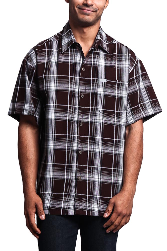 Western Casual Plaid Short Sleeve Button Up Shirt