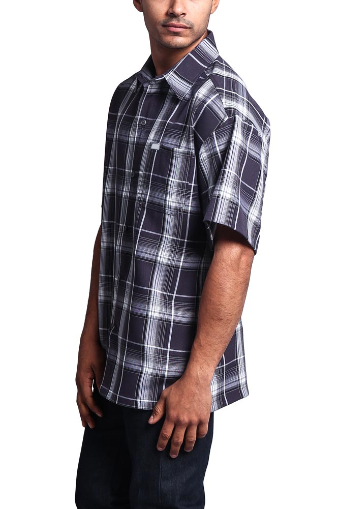 Western Casual Plaid Short Sleeve Button Up Shirt