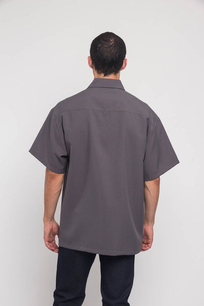 Western Casual Solid Short Sleeve Button Up Shirt
