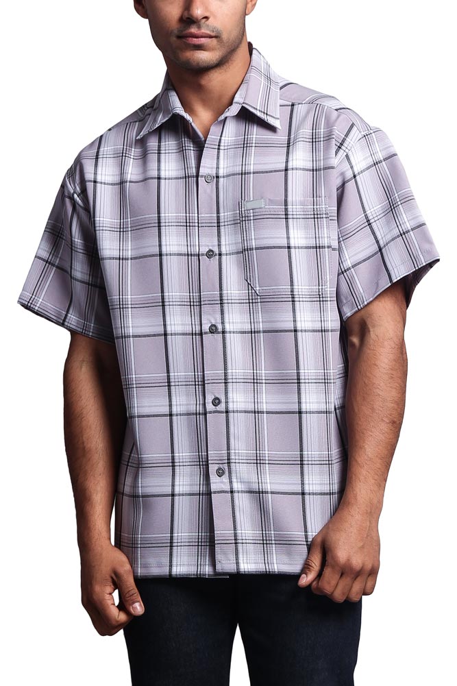 Western Casual Plaid Short Sleeve Button Up Shirt