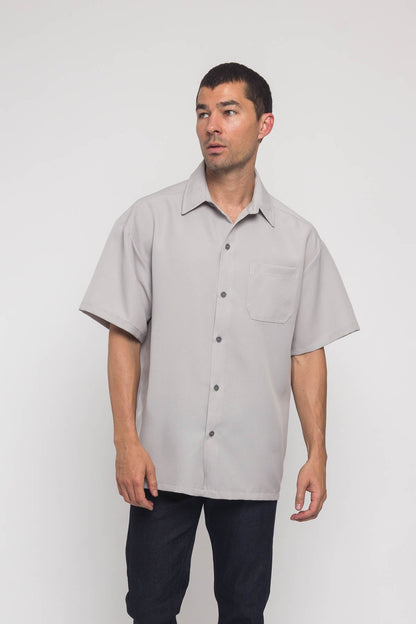 Western Casual Solid Short Sleeve Button Up Shirt