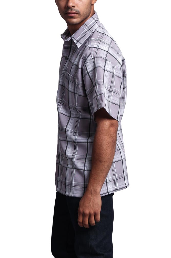 Western Casual Plaid Short Sleeve Button Up Shirt