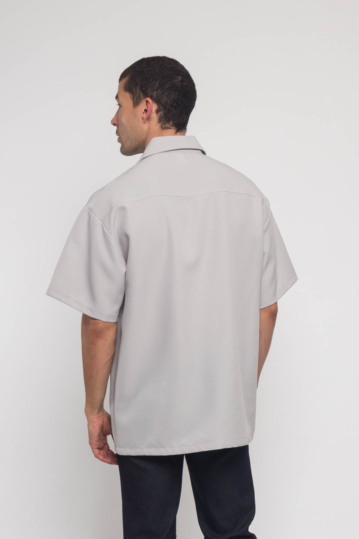 Western Casual Solid Short Sleeve Button Up Shirt