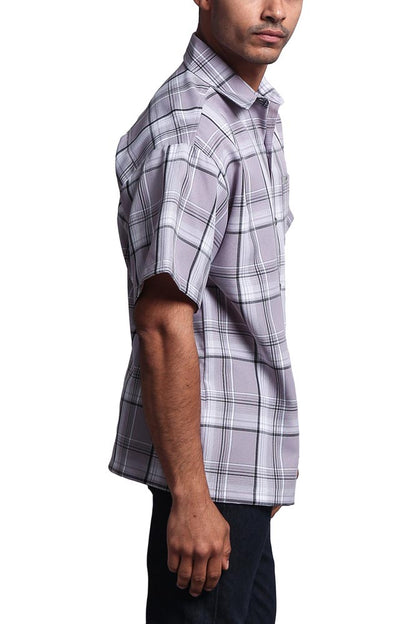Western Casual Plaid Short Sleeve Button Up Shirt