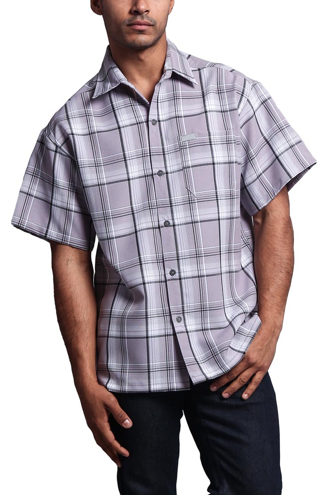 Western Casual Plaid Short Sleeve Button Up Shirt