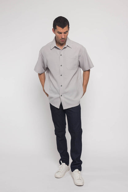 Western Casual Solid Short Sleeve Button Up Shirt