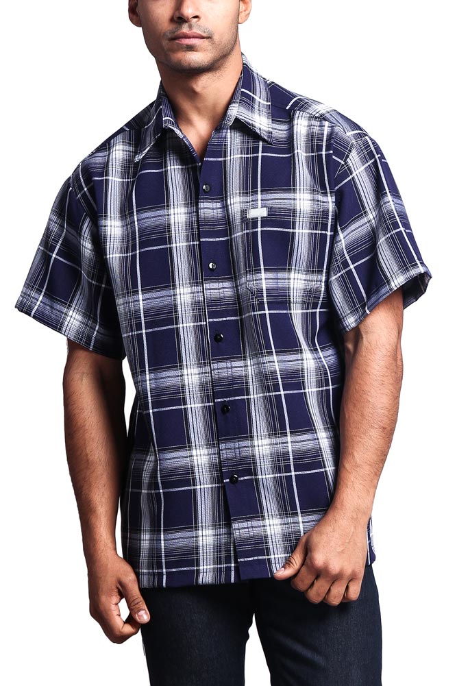 Western Casual Plaid Short Sleeve Button Up Shirt