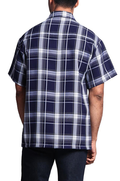 Western Casual Plaid Short Sleeve Button Up Shirt