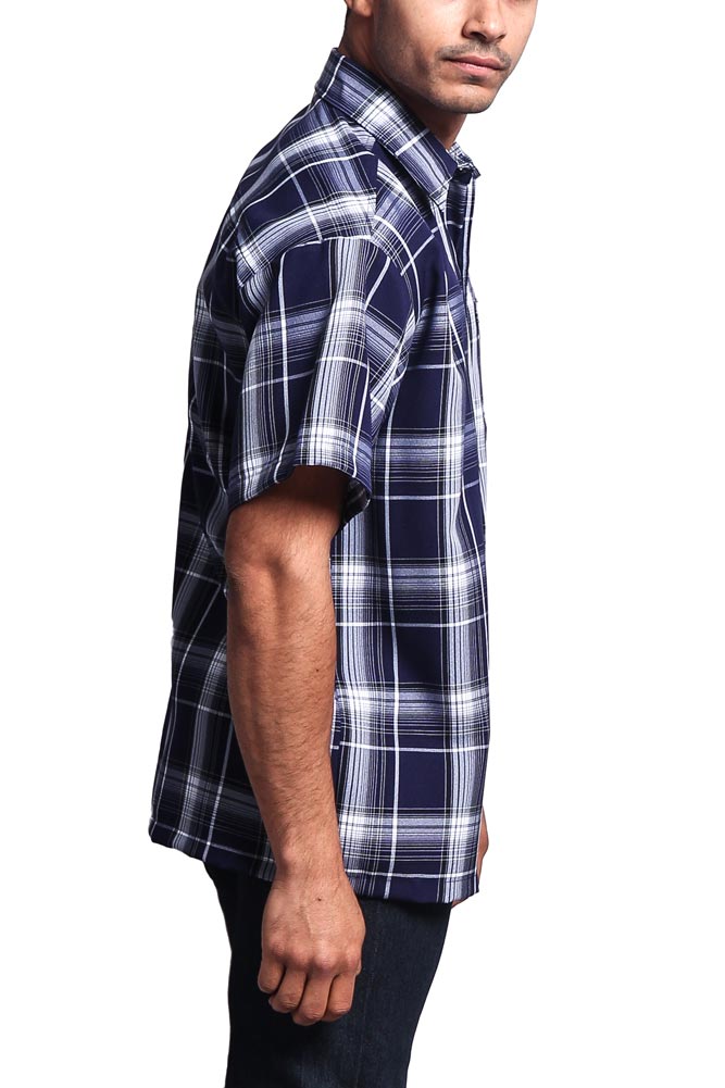 Western Casual Plaid Short Sleeve Button Up Shirt