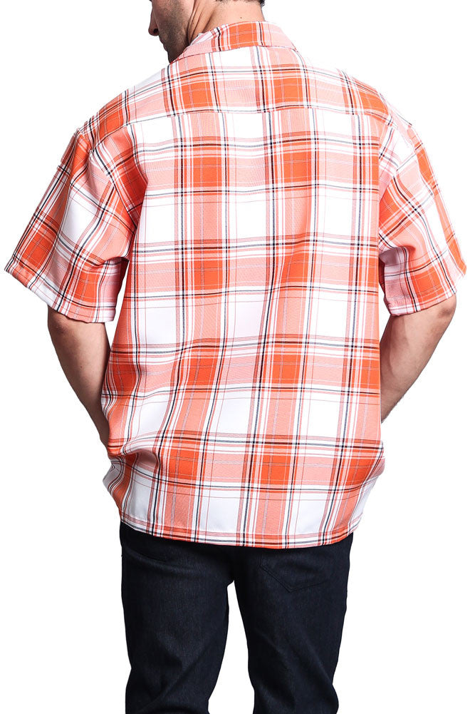 Western Casual Plaid Short Sleeve Button Up Shirt
