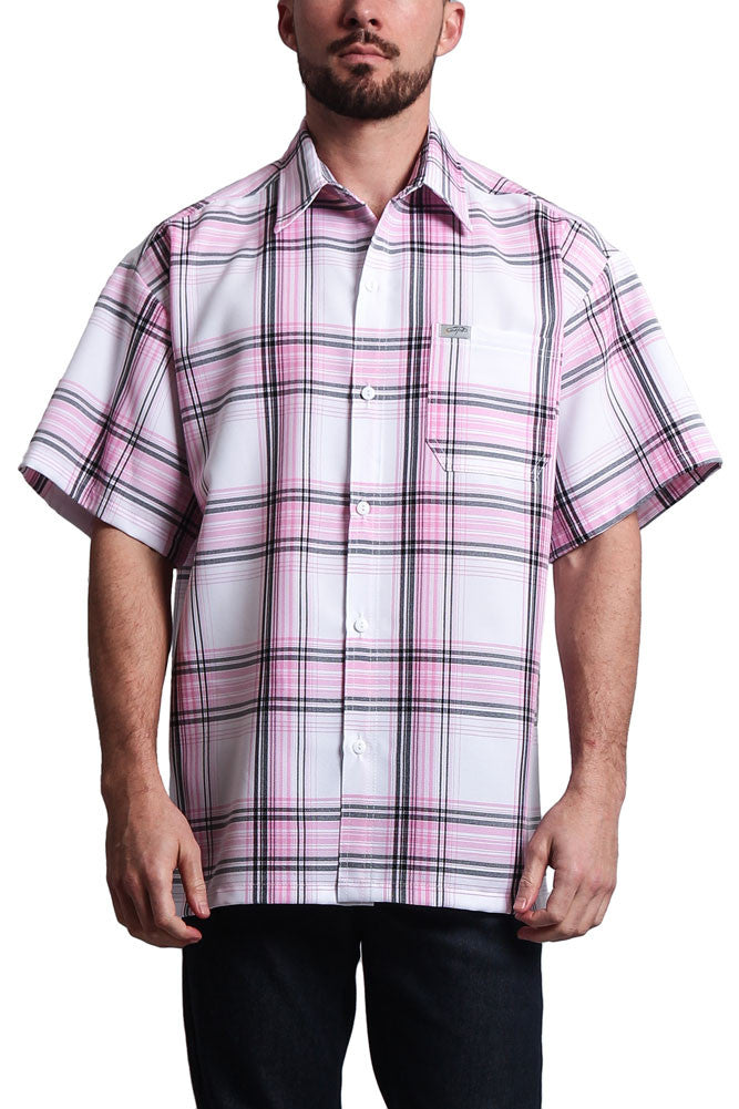 Western Casual Plaid Short Sleeve Button Up Shirt