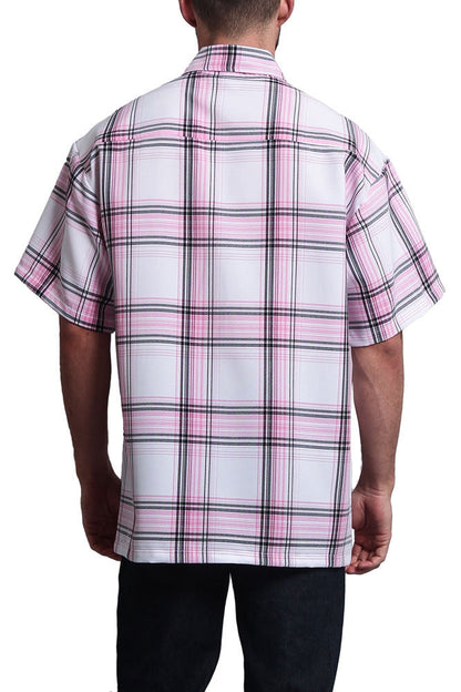 Western Casual Plaid Short Sleeve Button Up Shirt