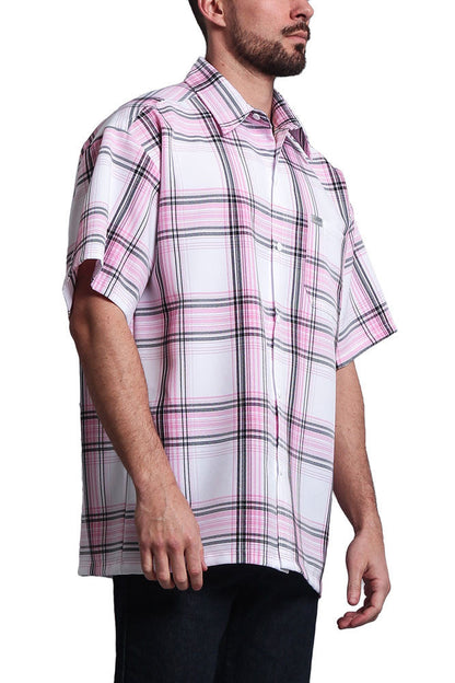 Western Casual Plaid Short Sleeve Button Up Shirt