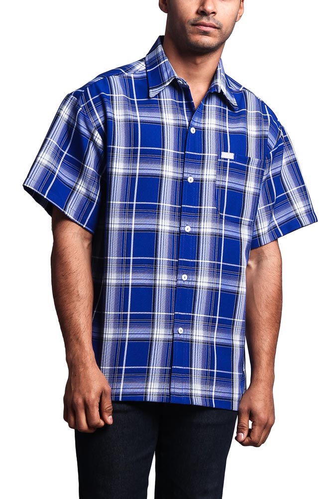 Western Casual Plaid Short Sleeve Button Up Shirt