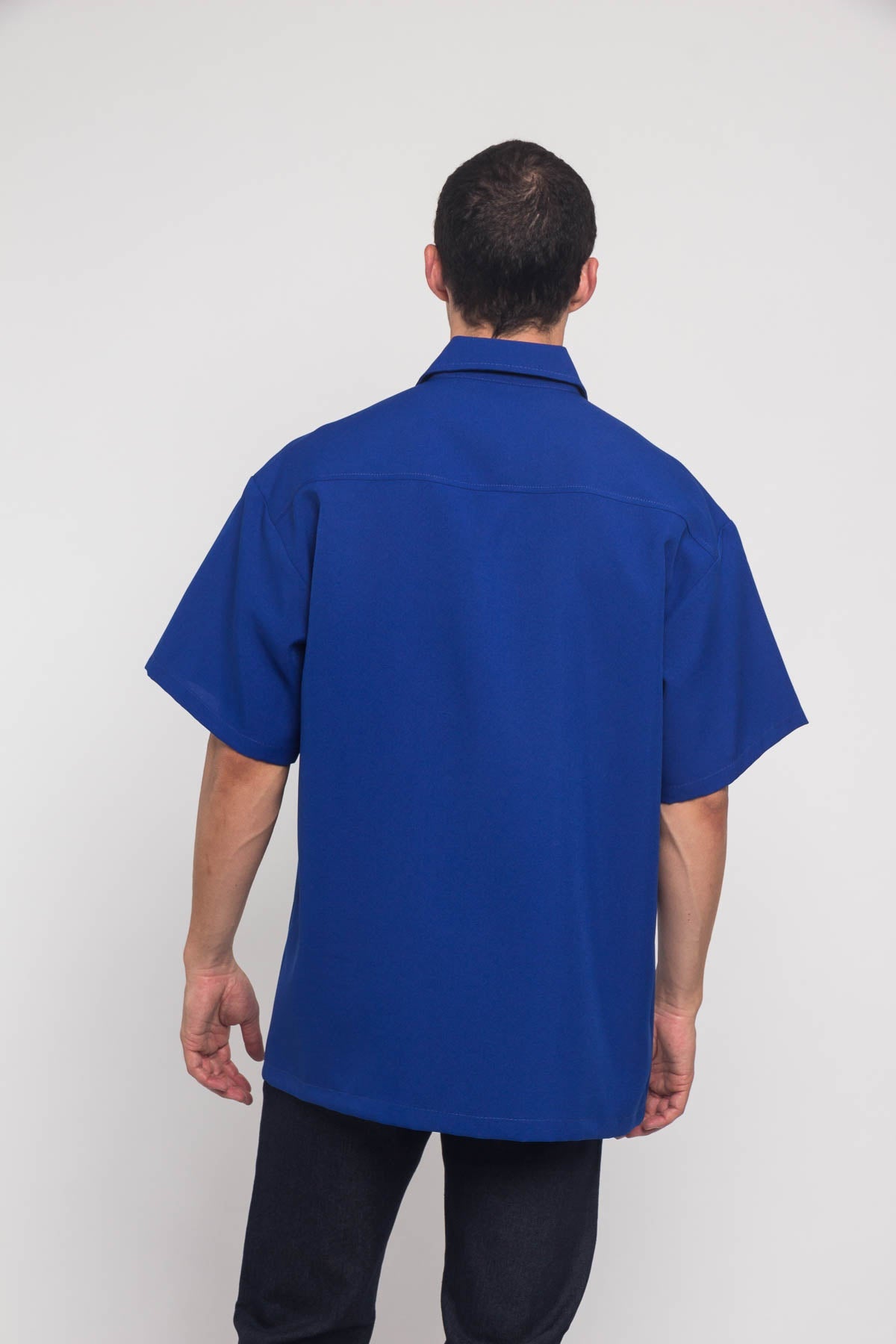 Western Casual Solid Short Sleeve Button Up Shirt