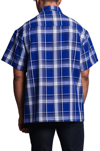 Western Casual Plaid Short Sleeve Button Up Shirt