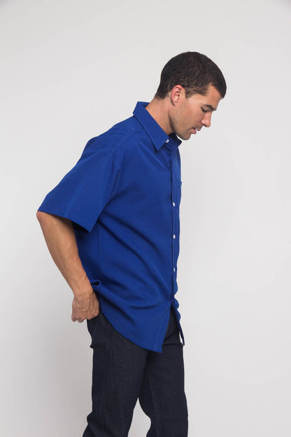Western Casual Solid Short Sleeve Button Up Shirt
