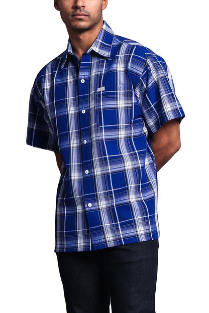 Western Casual Plaid Short Sleeve Button Up Shirt