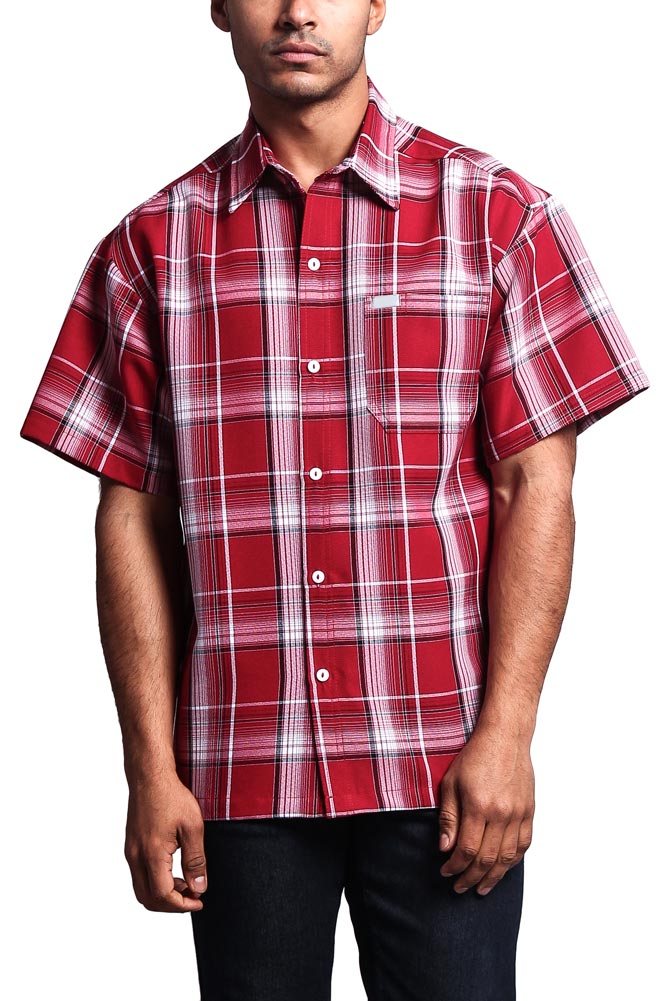 Western Casual Plaid Short Sleeve Button Up Shirt