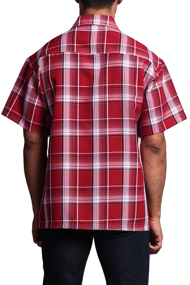 Western Casual Plaid Short Sleeve Button Up Shirt