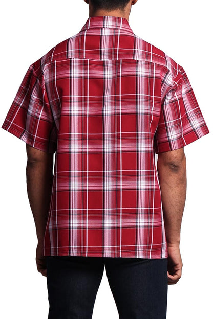 Western Casual Plaid Short Sleeve Button Up Shirt