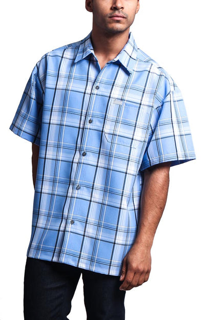 Western Casual Plaid Short Sleeve Button Up Shirt
